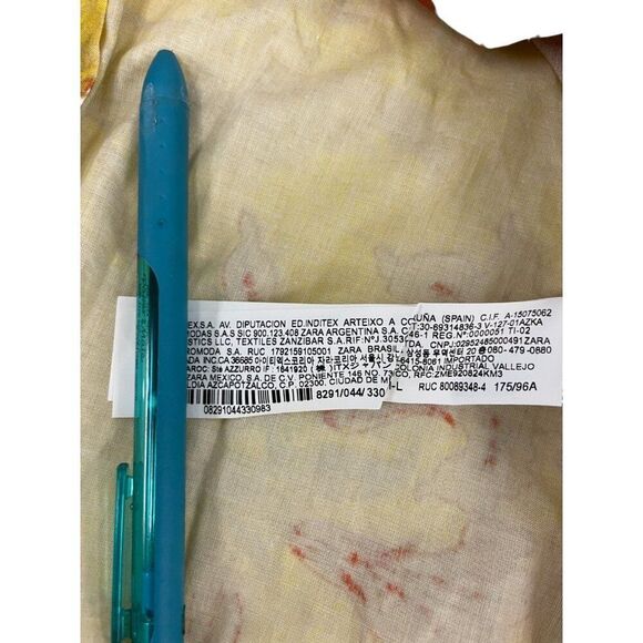 Zara Womens Kimono Blouse XS-S Multi Patchwork Print Belted 8291/044 NWOT - Picture 5 of 11